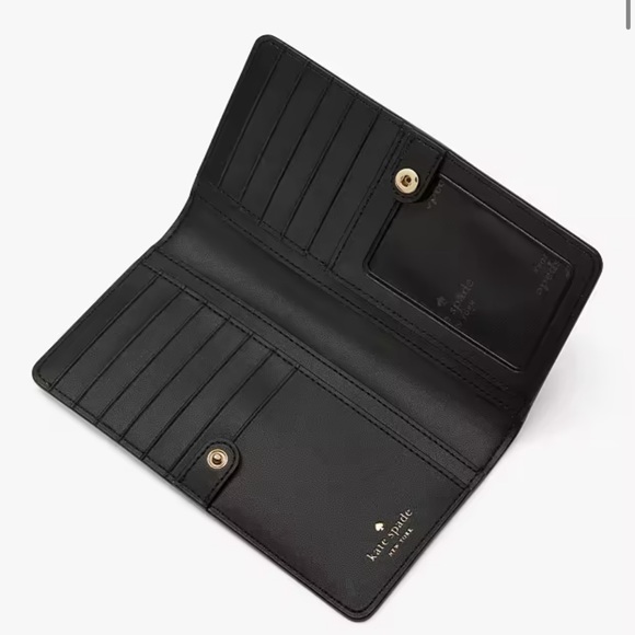 Kate Spade Madison Large Slim Bifold Wallet
Black 
NWT - Picture 5 of 16